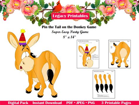 printable pin the tail on the donkey|pin the tail on santa games.